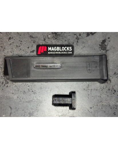 HK_UMP_Magblock_10_15 (.45) This block is made for the US Made UMP .45 15-round magazine