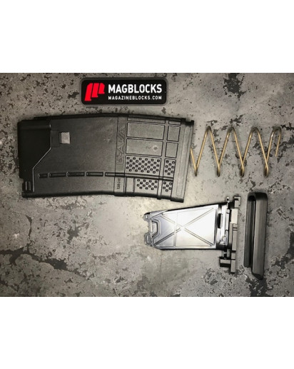 Lancer 10 Round Limiter installs on top the original locking plate as shown.