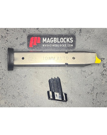 S&W M&P10mm Magblcok Limiter 10/15 (U-11.5) Block is designed for the 10mm magazine