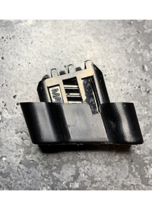 Beretta 92 Compact Magblock 10 round limiter for factory 13 round magazines.  The block installs from the bottom of the spring. The metal locking plate sits under the block. Slide the floor plate closed as normal.