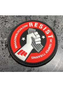 RESIST MAGAZINEBLOCKS.COM ROUND PATCH