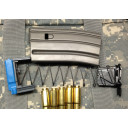 .458 SOCOM 5 Round Limiter installs as shown.  Notice the blue adapter must be used for these limiters. 