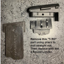 590M Limiter installation. Pull out the original part with pliers then install the 2 round MagazineBlock