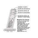 Instructions for cutting the Magblock for Glocks to fit other magazines. 