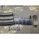 The Magblock HK 10 round limiter fits the pictured type H&K 30 round magazines. These are often used with the SA80 rifle.  