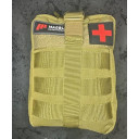 Magblock Essentials First Aid Kit - The front of the Quick Release Kit with Molle webbing (FDE)