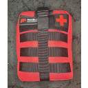 Magblock Essentials First Aid Kit - The front of the Quick Release Kit with Molle webbing (RED)