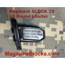 Glock 23 Limiter. 10 round limiter for 13 round .40 Glock Magazines. Installs under the follower.