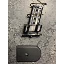 Easy to install at the base of the spring. Epoxy can be added here or the floor plate sealed closed for a permanent modification. So easy to install an idiot politician could do it.