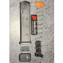 Easy to install at the base of the magazine and on top of the original locking plate. 