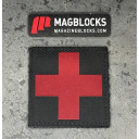 Red & Black Cross Medic ID Patch