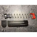 The Magblock 10 round limiters for the Walther PPQ installs as shown at the base of the spring. It is held in place by spring tension or can be epoxied for a permanent modification. 